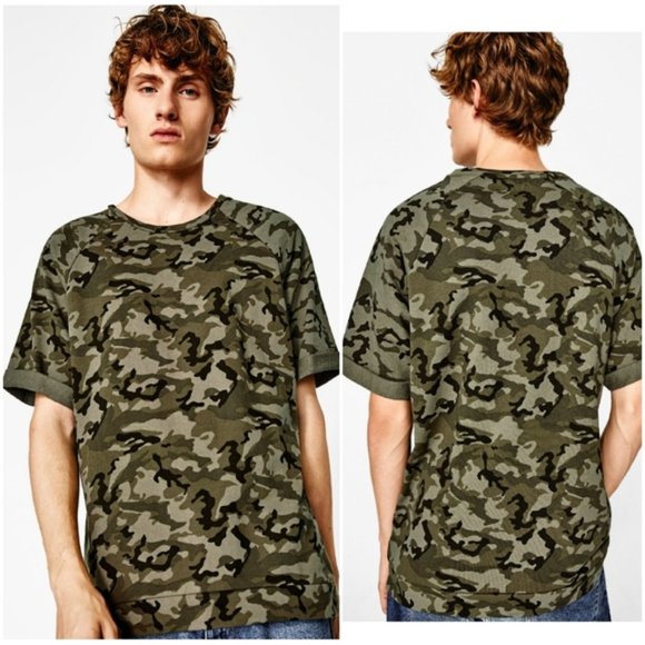 Zara Man Short Sleeve Men's Sweatshirt T-shirt - Picture 2 of 4